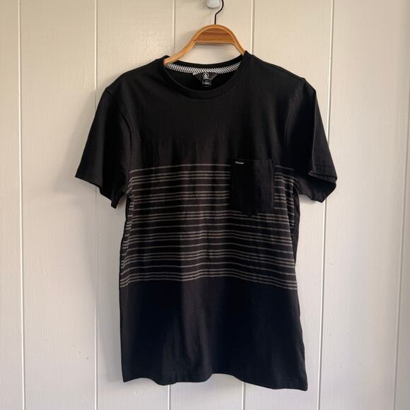 VOLCOM Men's 100% Cotton Black T-Shirt Size Medium - Picture 1 of 5